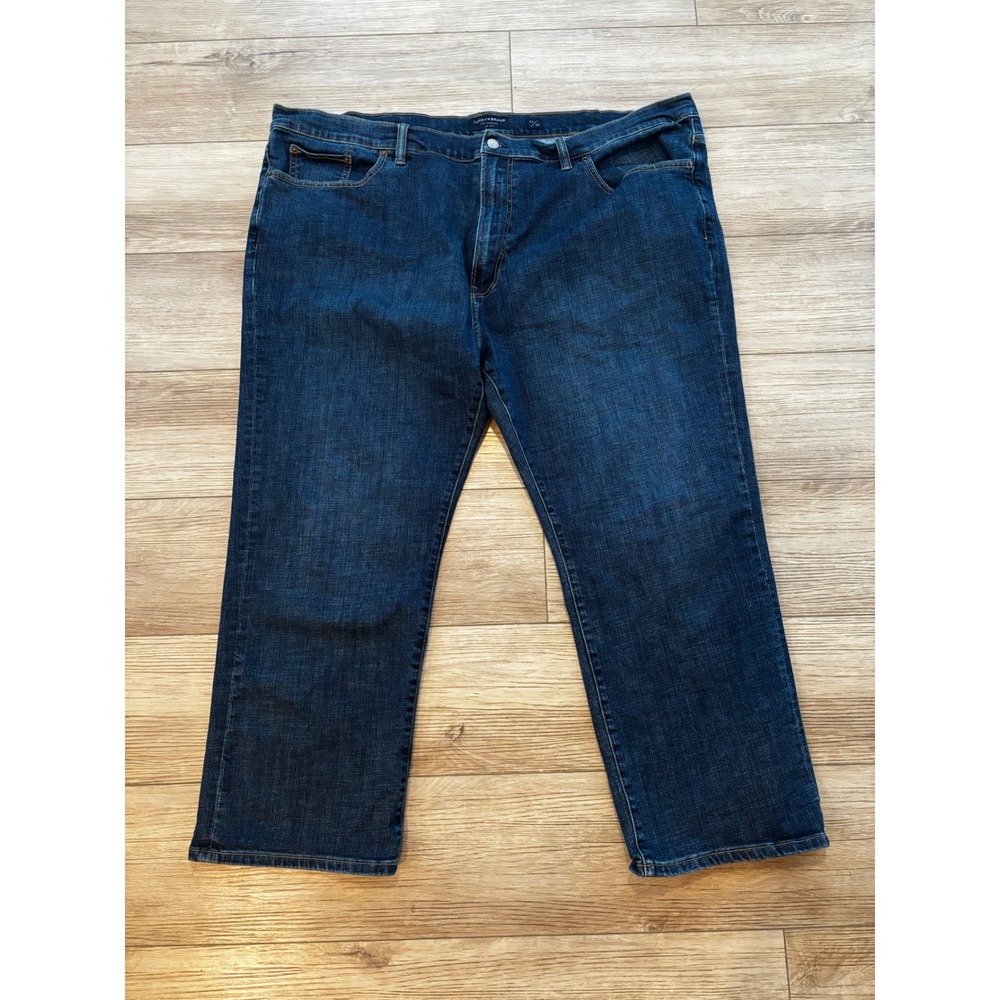 Lucky Brand Mens 50x30 Dark Wash Blue Straight Leg Denim Jeans